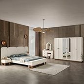Eymense Sude Bohem Benchli Modern 6 Kapaklı Yatak Odası Takımı