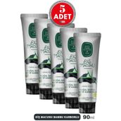 Eyüp Sabri Tuncer 5x90 ml Doğal Bambu Karbonlu Diş Macunu