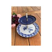 Ezem Blue Rose Emaye Katlı Kurabiyelik