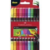 Faber Castell 10 Renkli Çift Taraflı Neon Keçeli Kalem