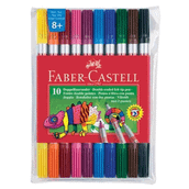 Faber-Castell 151110-10 10'lu Çift Taraflı Keçeli Kalem