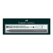 Faber Castell 45 Siyah 10'lu Kutu Keçeli Kalem
