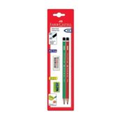 Faber-Castell Bls 2 Mercanlı Kurşun Kalem-Silgi-Kalemtraş Okul Kalem Seti