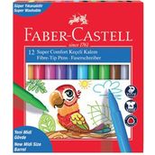 Faber Castell Comfort 12 Renk Yıkanabilir Keçeli Boya Kalemi
