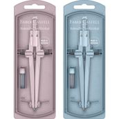 Faber Castell Hızlı Ayarlanabilir Pergel Set, Rose & Buz Mavisi Renk, 340 mm Çap (Karma Renk 1 Adet)
