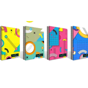 Faber Castell Pattern Plastik Kapak A4 80 Yaprak Çizgili Spiralli Defter