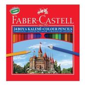 Faber Castell Tam Boy 24 Renk Karton Kutu Kuru Boya Kalemi