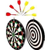 Faial Dart Tahtası Seti 17 İnç Büyük Boy Çift Taraflı Dart Tahtası Oyun Seti