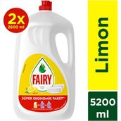 Fairy 5200 ml ( 2 X 2600 Ml) Limon Sıvı Bulaşık Deterjanı