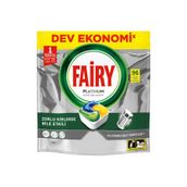 Fairy 96 Yıkama Limon Kokulu Platinum Bulaşık Makinesi Kapsülü