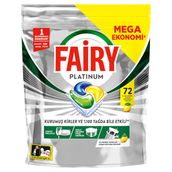 Fairy Platinum Limon Kokulu 72'li Bulaşık Makinesi Deterjanı Kapsülü