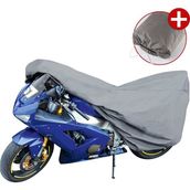 Falcon Master 50 Gri Arka Çantalı Miflonlu Motosiklet Brandası