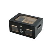 Falconetti RC21 Siyah 2 Katlı Camlı Humidor Puro Kutusu