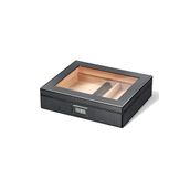 Falconetti RC38 Karbon Fiber Siyah Camlı Kısa Humidor Puro Kutusu