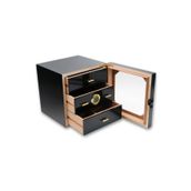Falconetti RD10 Çekmeceli 3 Katlı Siyah Sedir Humidor Puro Kutusu