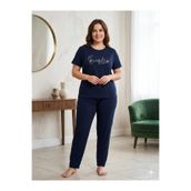 FAMES PİJAMA BÜYÜK BEDEN LİKRALI VİSKON KADIN PİJAMA TAKIM