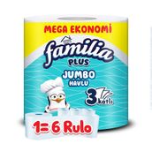 Familia 6'lı Plus 1=6 Jumbo Kağıt Havlu