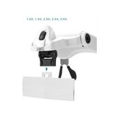 Fantastik Store Nikula-5 Lens 1.0x-3.5x, 2led Işıklı ile Ayarlanabilir Gözlük BÜYÜTEÇ9892B2 ( Lisinya )
