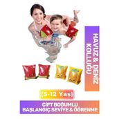 Fantazer Başlangıç Seviye Çift Boğumlu 5-12 Yaş Çocuk Deniz Havuz Yüzme Öğrenme Meyve Desenli Şişme Kolluğu