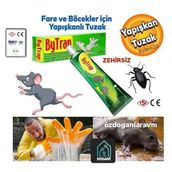 Fare Haşere Böcek Tuzağı Kapanı Yakalama Yapışkanı Tüpü Zehirsiz