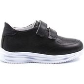 Fast Step 156XCA4009 Siyah Hakiki Deri Unisex Çocuk Casual Ayakkabı