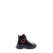Fast Step 157SXA2994 Siyah Rugan Pembe Hakiki Deri Unisex Çocuk Klasik Bot
