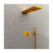 Fause Comfort Panel Altın Gold Şelale Fau110-g Duş Ankastre Set