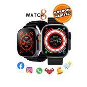 Favors Watch 8 Ultra Siyah Akıllı Saat Arama Yapma, Sensörlü, Spor Mod, Bildirim, Türkçe Smart Watch