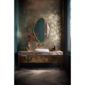 Fawdecor Ahşap Çerçeveli Modern Dekoratif Duvar Aynası
