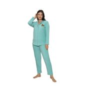 Fawn 1601 Boydan Düğmeli Polar Kumaşlı Kışlık Kadın Pijama Takımı