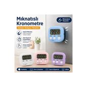 fcx Mıknatıslı Dijital Kronometre Mini Geri Sayım Sayacı – 3 Tuşlu, Masaüstü ve Boyuna Asılabilir