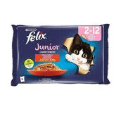 Felix Multi Pouch 85 gr 4 Adet Junior Sığır Etli ve Tavuklu Yavru Yaş Kedi Maması