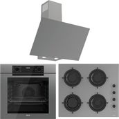 Ferre Fryart Artline QEP63CPR - CS208-FA - D079-SA Gri 3'lü Ankastre Set