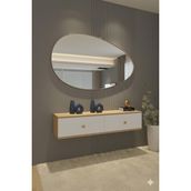 Feyza Design 120CM Çok Renkli Dresuar, Modern Antre Mobilyası - Açık Bej