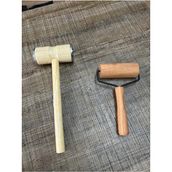 Feyza Design Ahşap Et Dövme Tokmağı ve Çekici, Rulo Hamur Açıcı Merdane