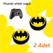 Feza Xbox One Batman Kabartma Desenli Analog Başlığı 2 Adet Siyah - Sarı Renkli Oyun Aksesuarı