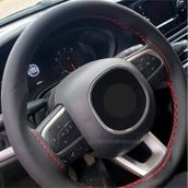 Fiat Fiorino Uyumli (2015-2021) Dikmeli Direksiyon Kilifi Soft ( Kirmizi Dikisli)