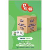 Fibril 100'lü Çam Kokulu Pratik Yüzey Islak Temizlik Havlusu (12 adet)