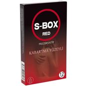 Fiesta S Box 12 Li Prezervatif Kabartmalı Yüzeyli Red ( Haz )