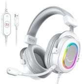 Fifine Ampligame H6 RGB 7.1 Mikrofonlu Beyaz Oyuncu Kulaklığı