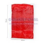 File Çuval Patates, Soğan, Ceviz, Limon File Çuvalı 45×75 cm Kırmızı - 45 x 75