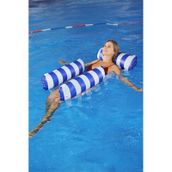 Fileli 3 Yastıklı Premium Deniz Havuz Hamağı 4 Fonksiyonlu Havuz Deniz Yatağı 120x122 Cm Lacivert