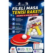 Fileli Masa Tenisi Raketi - Okul İçin Masa Tenisi Raketi - Tenis Oyuncakları - Masa Tenisi Oyunu - Fileli Raket