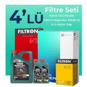 Filtron Fiat Ducato 2.0 Dizel Castrol Motor Yağlı 2011-2016 4'lü Filtre Bakım Seti