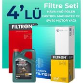 Filtron Skoda Fabia 1.4 Dizel Castrol Motor Yağlı 2004-2008 4'lü Filtre Bakım Seti