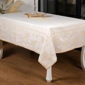 Finezza 160x220 cm Aslı Lüx Jakar TP Polycotton Kumaş Bej Masa Örtüsü