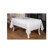 Finezza 160x220 cm Müge Lüx Jakar Kumaş Gri Dikdörtgen Masa Örtüsü
