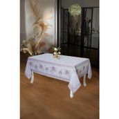 Finezza 160x220 cm Nilüfer Lüx Jakar Kumaş Mor Dikdörtgen Masa Örtüsü