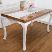 Finezza 40x140 cm Melisa Damask Baskılı Duck Kumaş Krem/Gri Runner