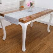 Finezza 45x150 cm Lola Jakar Polyester Kumaş Gri Runner